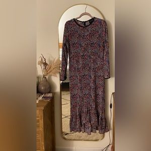 Multi Floral MIDI Dress